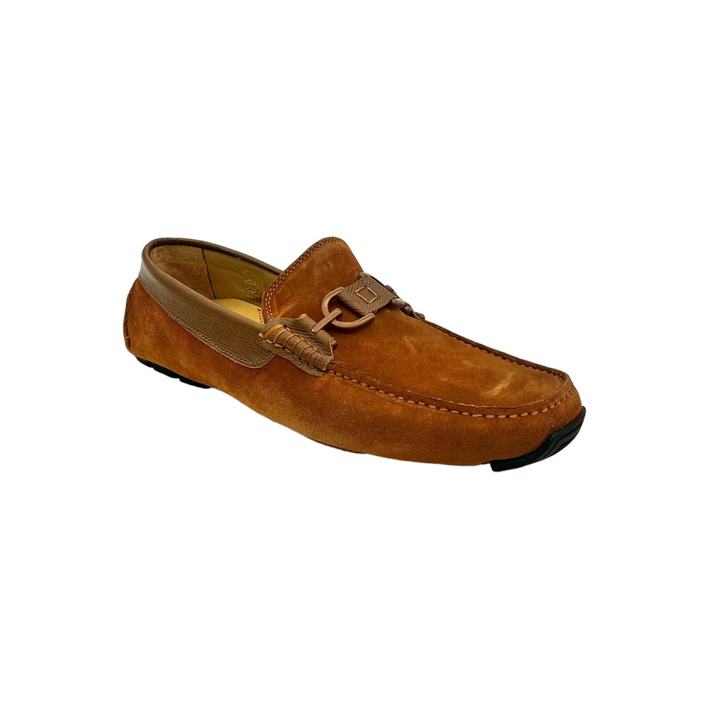 Donald Pliner Men's Dacio Suede Loafers Saddle - Medium
